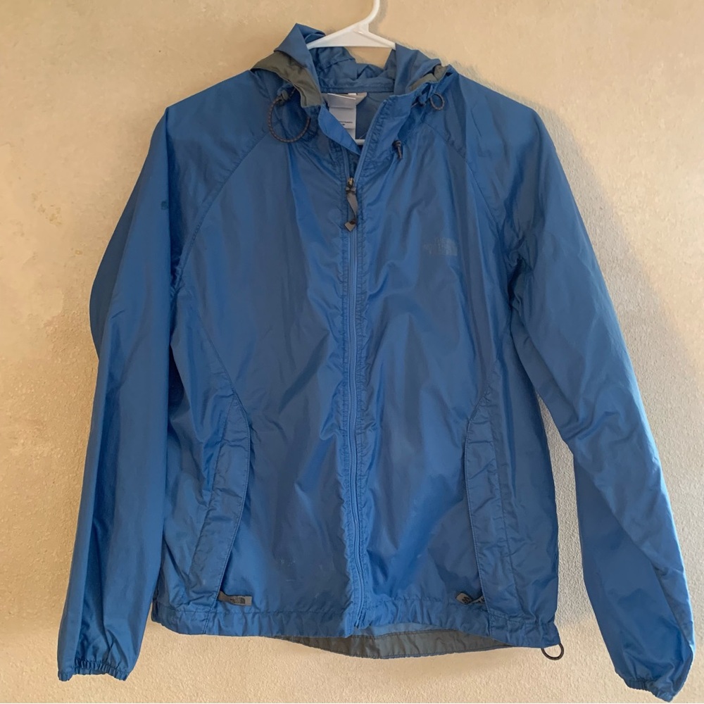 The North Face Women’s Blue Hooded Windbreaker Rain Jacket Sz. S